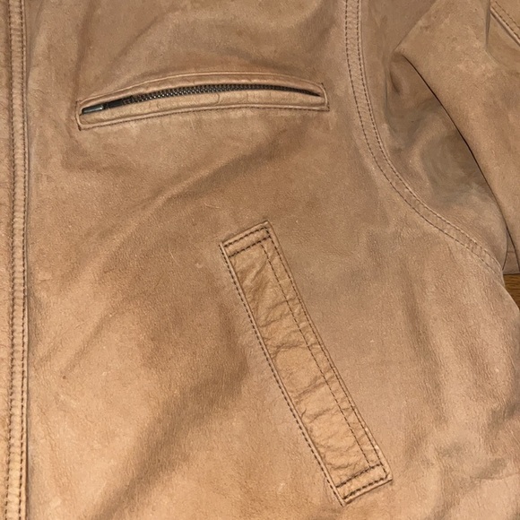 Vintage rare Men's Bachrach soft Leather Mid-Length zip button jacket sz L - Picture 4 of 11